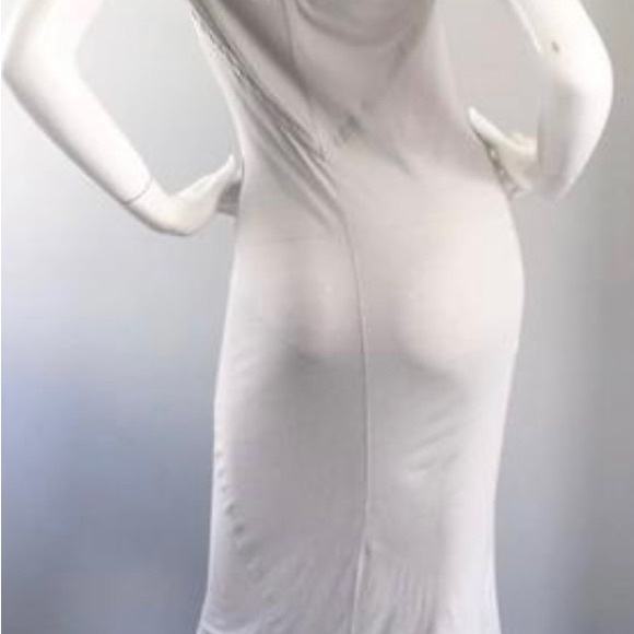 Rick Owens " Vicious " Pearl SS 2014 Ivory Draped Body Con T Shirt Dress - Picture 3 of 8